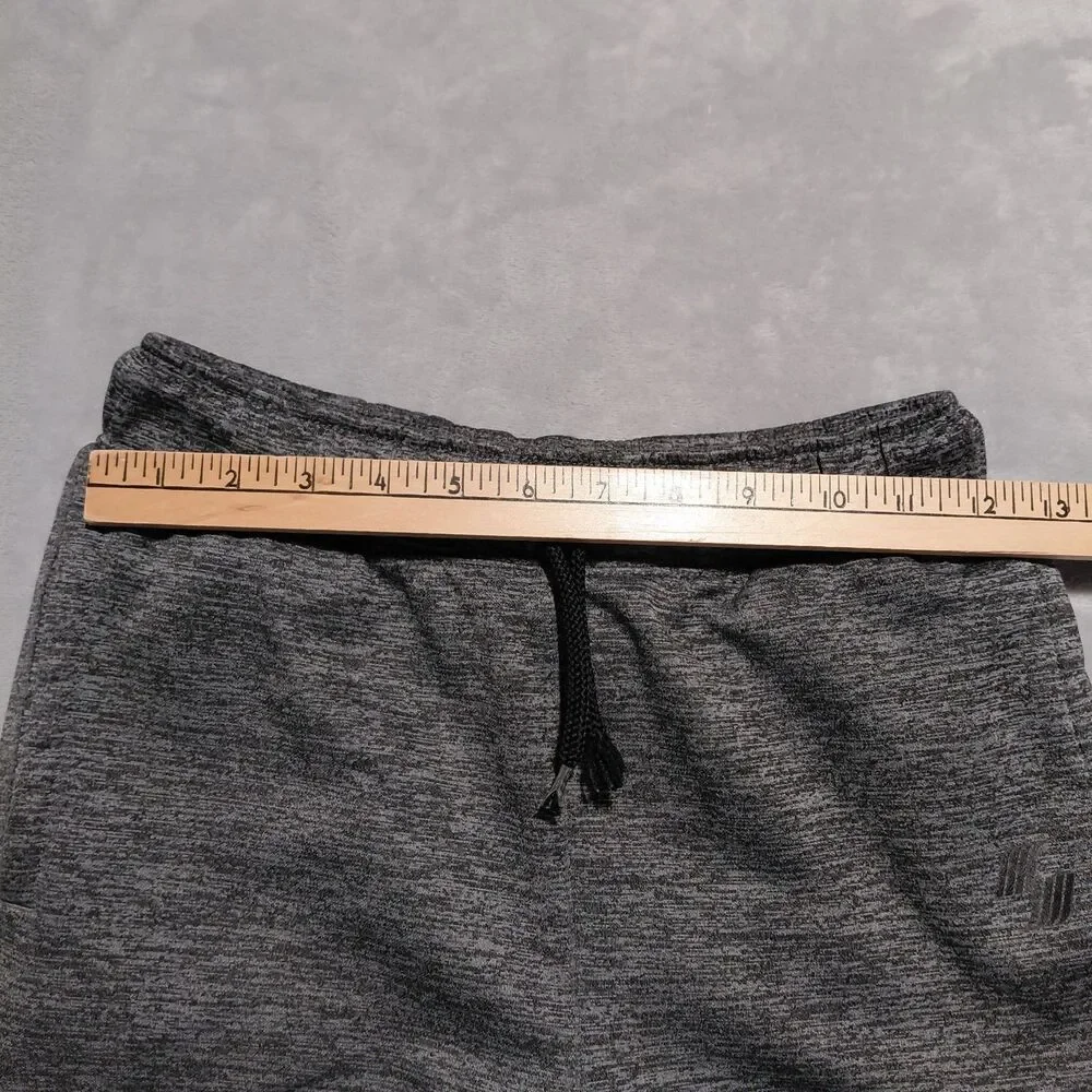 Lot of 2 Place Sport Boys Fleece Lined Athletic Sweatpants L 10/12 Heather Gray